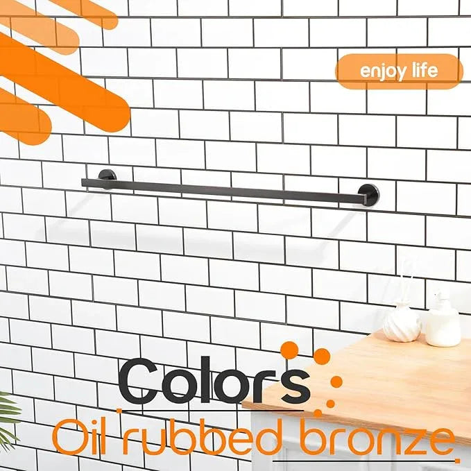 36 Inch Bathroom Towel Bar Bath Towel Rack Kitchen Towel Holder Long Towel Rails Wall Mounted SUS304 Stainless Steel Oil Rubbed Bronze AN4001ORB-L36 - ModernBath
