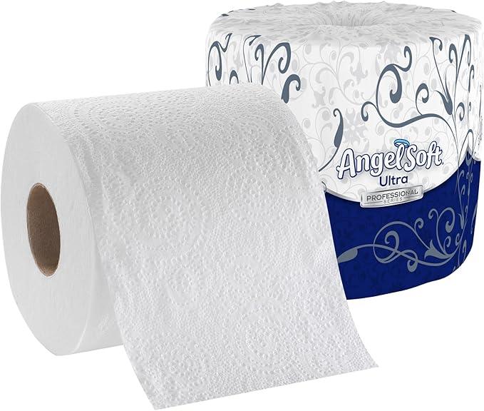 Georgia-Pacific Angel Soft Ultra Professional Series 2-Ply Embossed Toilet Paper by GP PRO (Georgia-Pacific), 16560, Paper, 60 Count (Pack of 1), White 24000 sheets per case - ModernBath