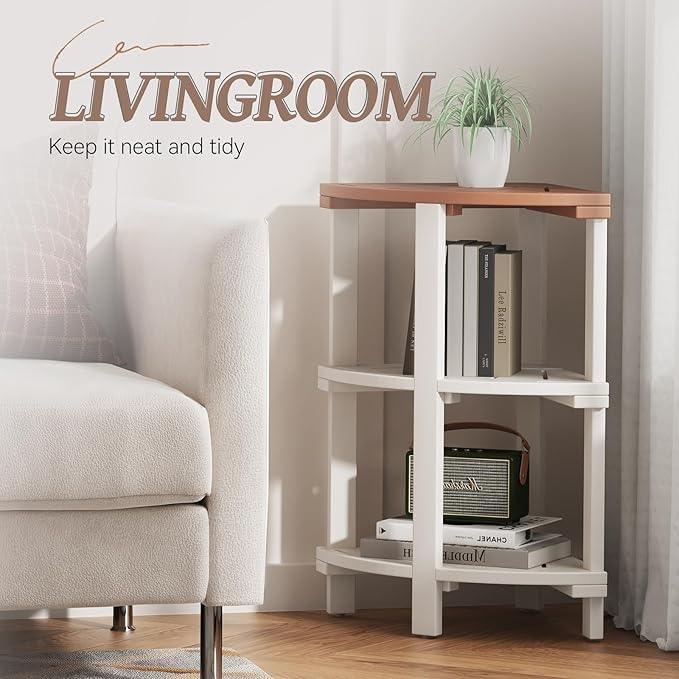 Shower Bench, Corner Shower Stool for Inside Shower and Shaving Legs, Waterproof HDPE Shower Chair Seat with Storage Shelf for Bathroom Non-Slip - ModernBath
