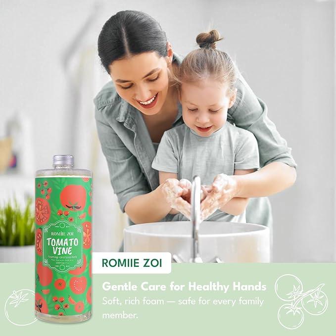 ROMIIE ZOI Liquid Hand Soap Refill, Tomato Vine, Gentle & Moisturizing Formula, 750 ML/ 26 FL OZ - ModernBath