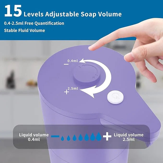 Aunmaon Automatic Touchless Soap Dispenser, Upgrade 15 Adjustable Volume for Thick and Thin Liquid, Hands Free for Kitchen & Bathroom - ModernBath