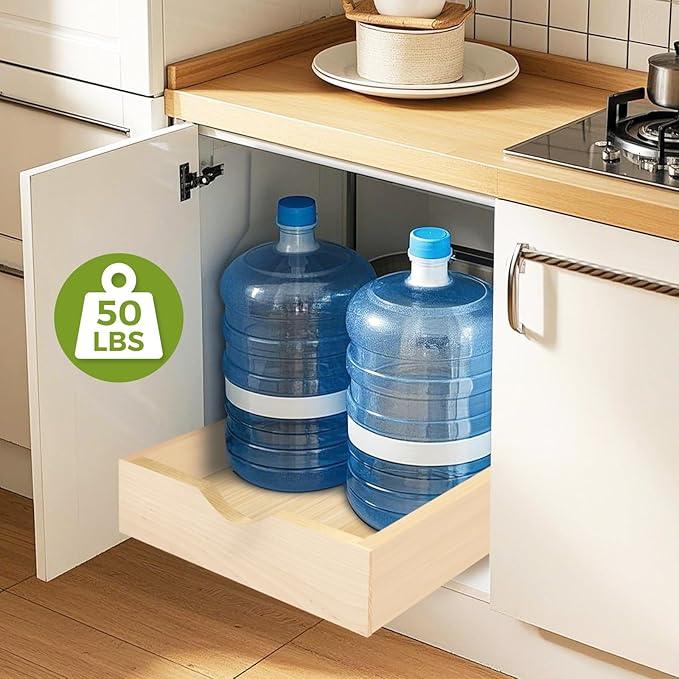 Pull Out Drawers for Cabinet Wood 30" W x 23" D x 4.5" H Slide Out Organizer and Storage Kitchen Cabinet Drawers Slide Out Shelves Pull Out Shelves in Kitchen Pantry Bathroom with Soft Close - ModernBath