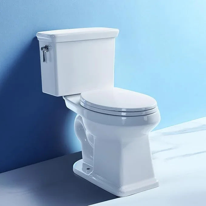 17" ADA Comfort Height Toilets With Soft Close, 14" Wide Bowl Two Piece Toilets for Bathrooms Tall Height, 1.28 GPF Single Power Flush Toilet with Jet Flush, Nano Self Cleaning Toilet, 12" Rough In - ModernBath