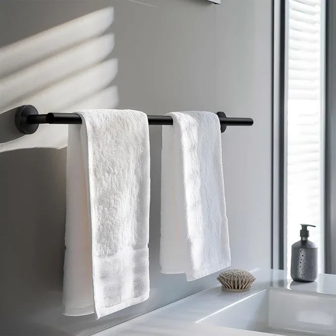 Bathroom Towel Bar, 27 Inch Towel Racks for Bathroom Wall Mounted, Heavy Duty Bathroom Towel Holder Organizer, Stainless Steel Home Towel Rod, Matte Black - ModernBath