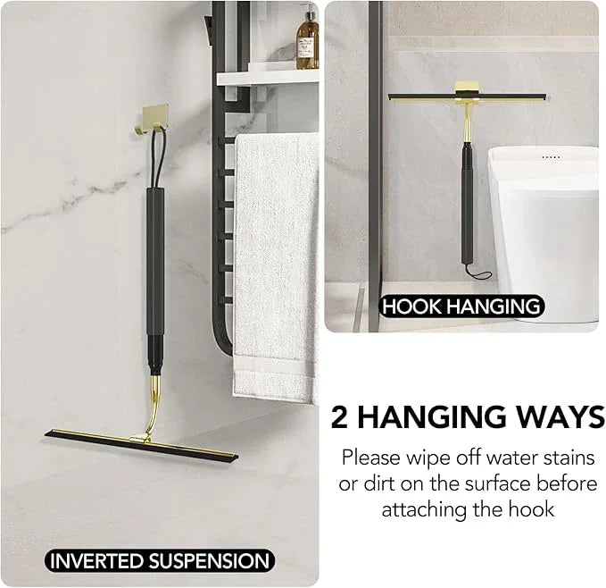 Shower Squeegee with Long Handle, 15-51" Telescopic Squeegee for Window Cleaning, Window Squeegee for Glass Doors, Extendable Window Cleaner Tool for Tile Walls, Sliding Door, Floor, Car Windshield-GD - ModernBath