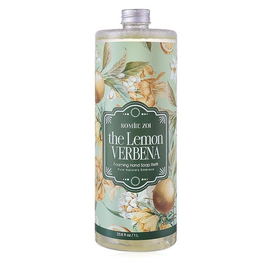 ROMIIE ZOI Foaming Hand Soap Refill, Lemon Verbena, Gentle & Moisturizing Formula, 1000 ML/ 33.8 FL OZ - ModernBath