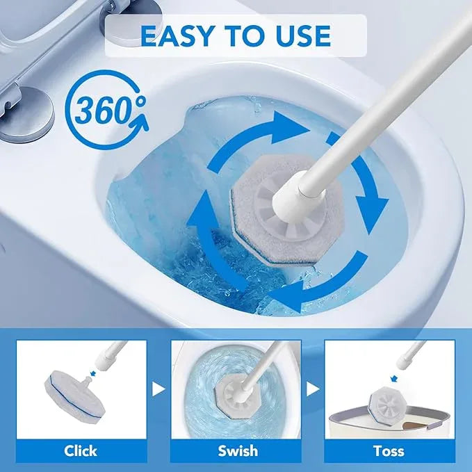 50 Count Toilet Wand Refills for Clorox, Upgrade Disposable Replace Brush Heads Compatible with Clorox Toilet Wand for Toilet and Bathroom Cleaning - ModernBath