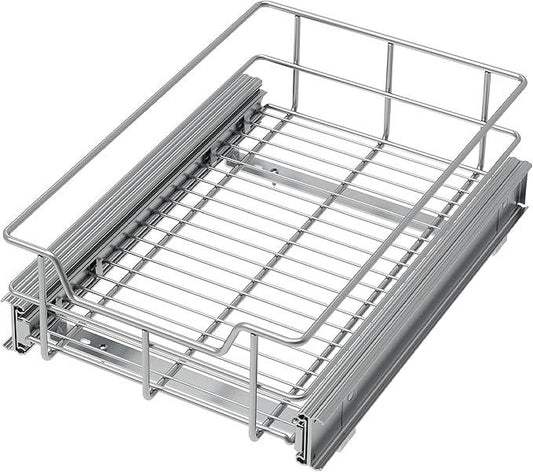 Pull Out Cabinet Organizer 9" W X 17" D, Slide Out Drawers For Kitchen Organizers and Storage, Pull Out Drawers For Cabinets Capacity Heavy Duty Caddy, Cabinet Shelves Chrome-Plated, Bathroom Pantry - ModernBath