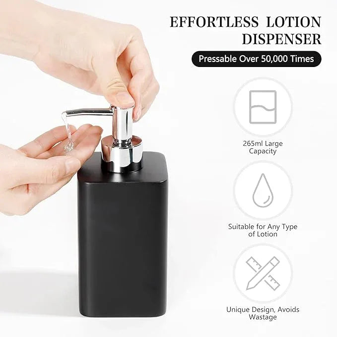 YMXYJM Bathroom Accessories Set, 4 Pcs Bathroom Accessory Set, Soap Dispenser, Toothbrush Holder, Qtip Holder Set, Bathroom Sets Complete, Bathroom Sink Set for Modern Home Decor, Black - ModernBath