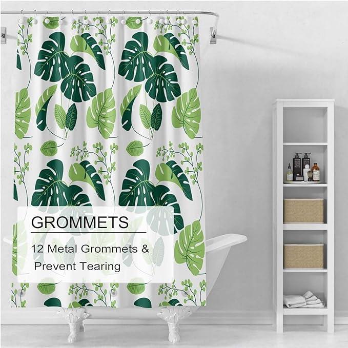 TIKABC Shower Curtain Liner, 4G PEVA Shower Liner, Plastic Waterproof Shower Curtains, 72x72 inch with Grommet Holes 3 Magnetic Weights - ModernBath