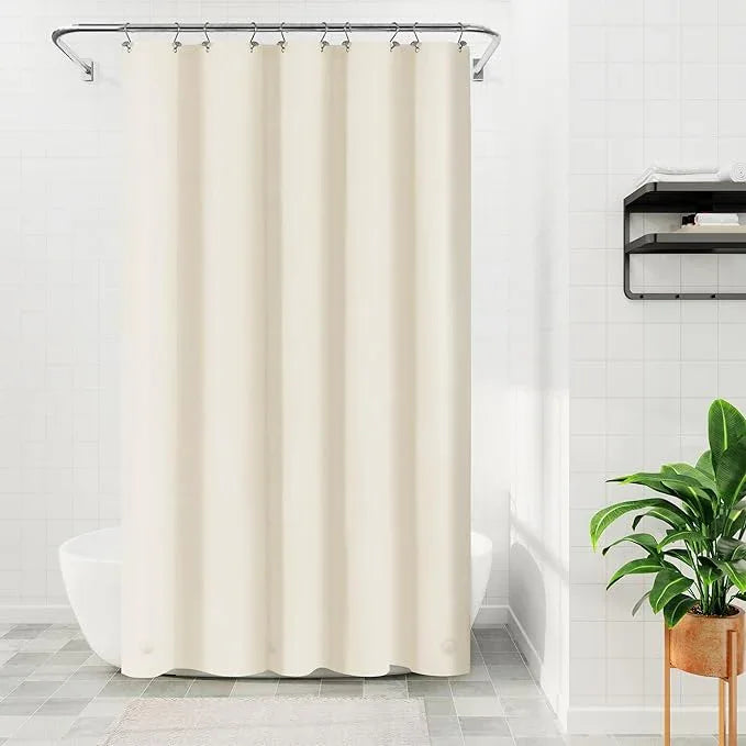 Barossa Design 54W x 78H Stall Shower Curtain Liner Beige - Waterproof Lightweight PEVA Plastic Shower Liner with 3 Magnets & Metal Grommets - Beige - ModernBath
