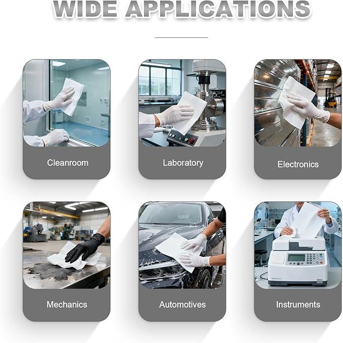 Synvicovan Jumbo Roll Industrial Cleaning Wipes, Super Absorbent Heavy Duty Cloths, White (1 Roll of 500 Sheets, 12"x 10" Each Sheet) - ModernBath