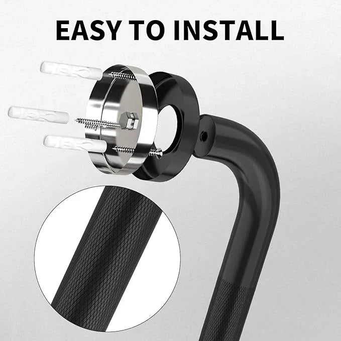 36 Inch Shower Grab Bar Oil Rubbed Black, Munzong Anti Slip Bathroom Grab Bar, Knurled Bathroom Balance Bar,Safety Hand Rail Support Handicap Elderly Injury Senior Assist Bath Handle - ModernBath