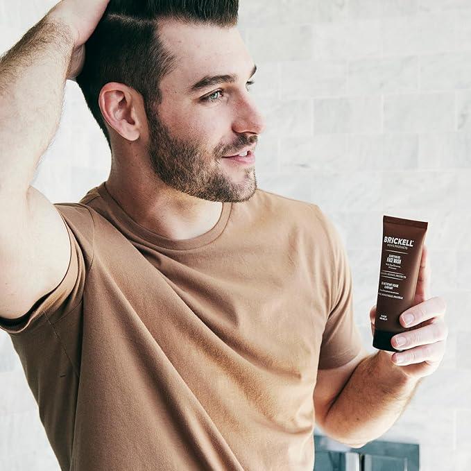Brickell Men's Clarifying Gel Face Wash for Men, Natural and Organic Rich Foaming Daily Facial Cleanser Formulated With Geranium, Coconut and Aloe (3.4 Ounce) - ModernBath