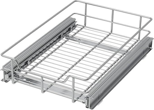 Pull Out Cabinet Organizer 14" W X 17" D, Slide Out Drawers For Kitchen Organizers and Storage, Pull Out Drawers For Cabinets Capacity Heavy Duty Caddy, Cabinet Shelves Chrome-Plated, Bathroom Pantry - ModernBath