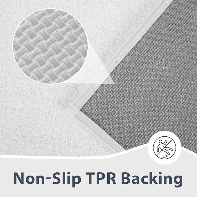 anllugs Bathroom Rugs 20" x 30", Non-Slip Extra Soft Absorbent Bath Rugs, Machine Washable Quick Dry Bath Mats for Bathroom Floor, Shower, Bathtub and Sink, White - ModernBath