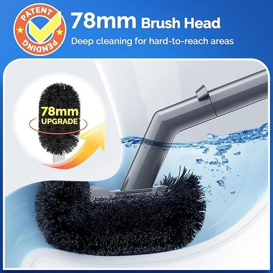 HAMITOR Toilet Plunger and Brush Set for Bathroom Cleaning with Extented Handle - Heavy Duty Toilet Plunger Combo Accessories with Caddy Stand Holder for Small Space - Gray - ModernBath