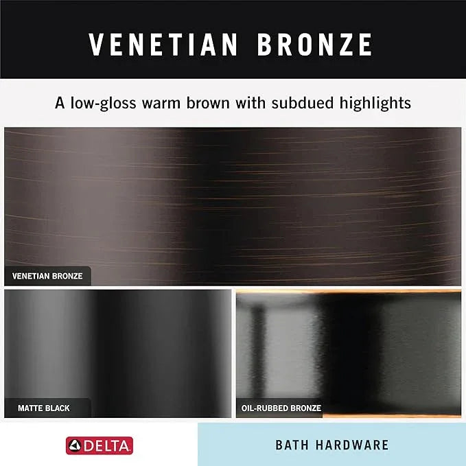 Delta Lahara (1-Pack) Hand Towel Holder Venetian Bronze Towel Racks for Bathroom Wall Round Towel Ring Holder for Bath Towel Hanger for Kitchen, Bathroom Accessories 73846-RB - ModernBath