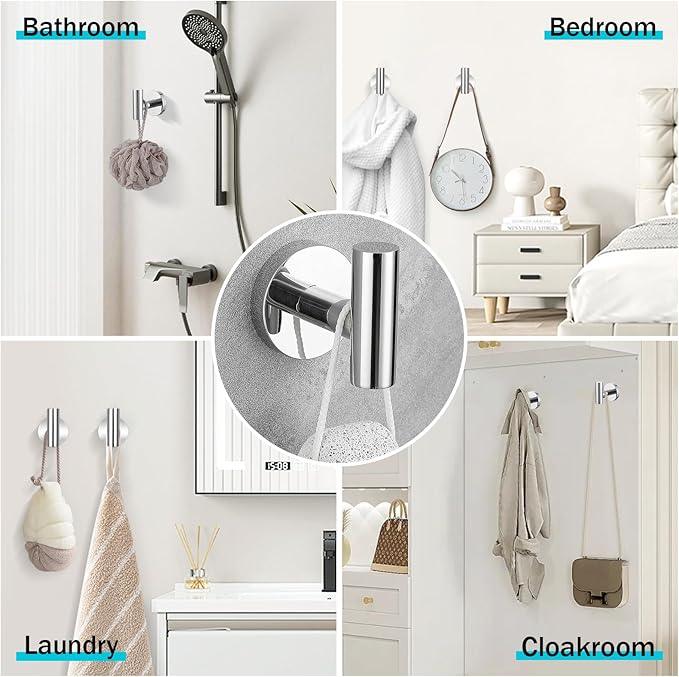 Chrome Bathroom Hardware Set,10 Pieces Towel Bar Towel Holder Set Includes Towel Bar, Toilet Paper Holder,Towel Ring and Towel Hook Wall Mount Bathroom Accessories Towel Racks for Bathroom - ModernBath