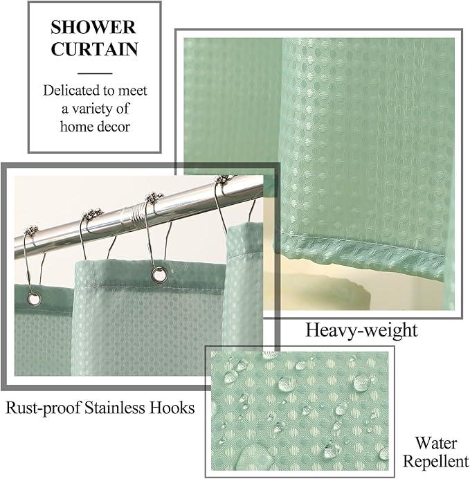21 Pcs Bathroom Accessory Set with Waterproof Shower Curtain and Non Slip Mat,Resin Bath Set with Toothbrush Holder and Lotion Soap Dispenser,Bathroom Countertop Organizer Set for Home Apartment - ModernBath
