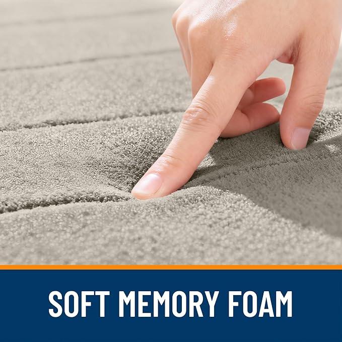 OLANLY Memory Foam Bath Mat 44x24, Super Soft Absorbent Bathroom Rugs, Quick Dry, Machine Washable Shower Floor Rugs, Bathmat Carpet, Bathroom Home Decor Accessories, Warm Taupe - ModernBath