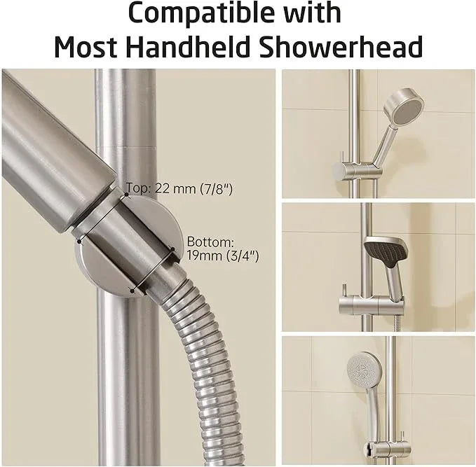 KES 30-Inch Shower Slide Bar with Adjustable Handheld Shower Head Holder, Reuse Existing Holes, Universal Fit, SUS304 Brushed Stainless Steel Wall Mount for Bathroom, Drilling Required, F209S78-BS - ModernBath