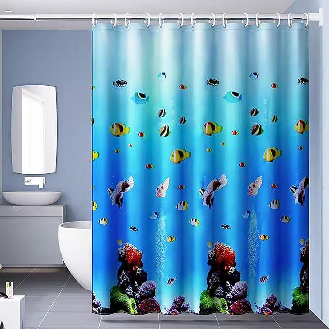 TIKABC Shower Curtain Liner, 4G PEVA Shower Liner, Plastic Waterproof Shower Curtains, 72x72 inch with Grommet Holes 3 Magnetic Weights - ModernBath
