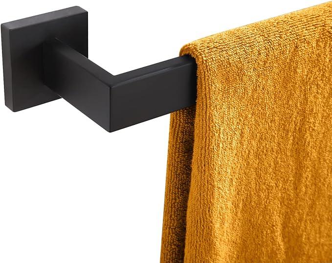 KOKOSIRI 20-Inch Single Towel Bar, Bathroom Kitchen Towel Holder, Wall Mounted SUS304 Stainless Steel Towel Rack, Matte Black, B4003BK-L20 - ModernBath