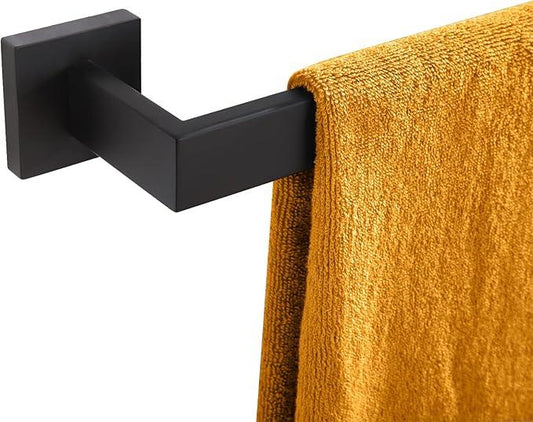 KOKOSIRI 24-Inch Single Towel Bar, Bathroom Kitchen Towel Holder, Wall Mounted SUS304 Stainless Steel Towel Rack, Matte Black, B4003BK-L24 - ModernBath