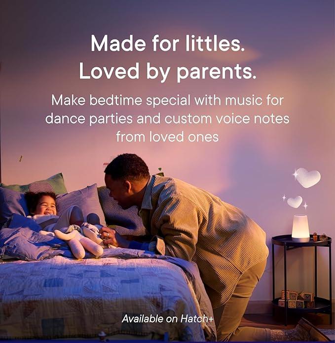 Hatch Rest+ Baby & Kids Sound Machine | 2nd Gen | Child’s Night Light, Alarm Clock, Toddler Sleep Trainer, Time-to-Rise, White Noise, Bedtime Stories, Portable, Backup Battery (with Charging Base) - ModernBath