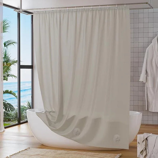 Titanker Shower Curtain Liner 72x72 Tan Shower Liner Lightweight PEVA Shower Curtains for Bathroom, Waterproof Shower Liner with Magnets and Rustproof Grommet Holes - ModernBath