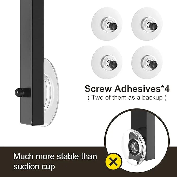 Orimade Adjustable Anti-slip Shower Caddy over Head, Rustproof Bathroom Hanging Shower Organizer with 2 Hooks for Razor, No Drilling Shower Shelves Storage Rack 3 Tier, Grey - ModernBath