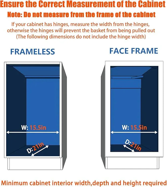 ROOMTEC Pull Out Cabinet Organizer, Cabinet Pull Out Shelves 14" W x 18" D, Heavy Duty Cabinet Drawers Slide Out Kitchen Cabinet Organizers Storage Shelf - ModernBath