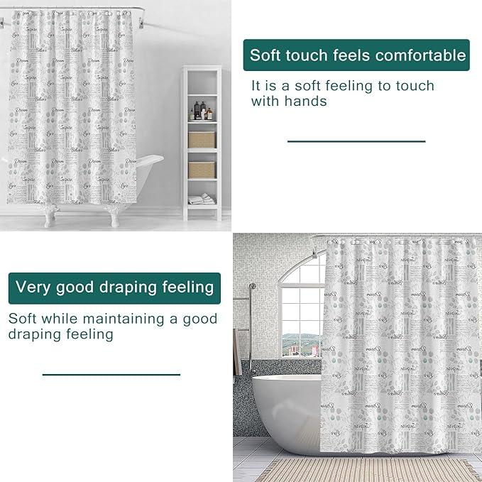 LQFMEHOT Eva Shower Curtain Liner, Jungle Elephant 5G Shower Liners with 12 Rustproof Metal Grommets and Weighted Magnets, Waterproof Duty Shower Curtains for Shower Bathroom 72 x 72 - ModernBath