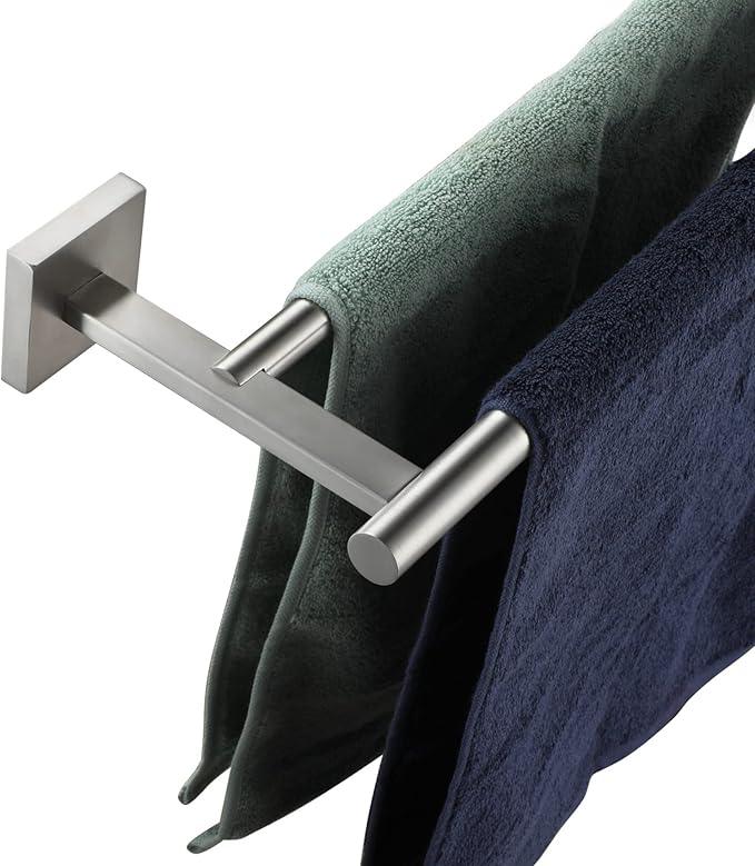 KOKOSIRI Towel Holder Bathroom Accessory Towel Bars with Two Rails Necklace Holder 32 Inch Brushed Nickel Stainless Steel B5005BR-L32 - ModernBath