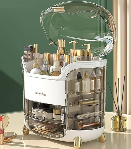 Omeily Upgrade Large Makeup Organizer Countertop Vanity Organizer Cosmetic Organizer Makeup Storage Box Bathroom Counter Organizer Perfume Skincare Organizers Gift Women Clear Design Easy Visibility - ModernBath