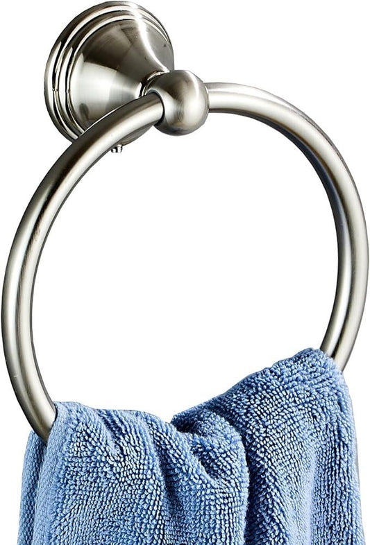 Towel Ring for Bathroom, Brushed Nickel Hand Towel Holder 1 Pack, Bathroom Accessories and Towel Racks for Bathroom Wall Mount - ModernBath