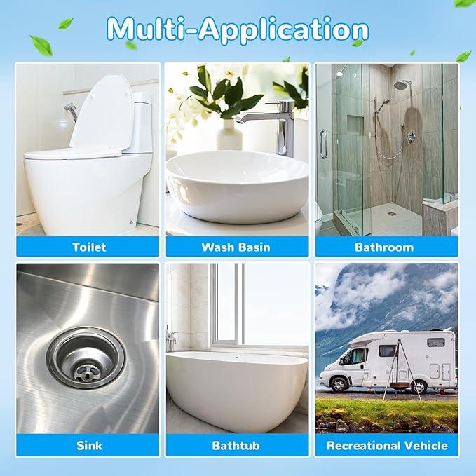 Effacera 72 Refills Flushable Toilet Refills, Disposable Toilet Bowl Paper Bulk, Fresh Toilet Brush Refill Pads for Toilet and Bathroom, Toilet Brush Accessories(No Handle) - ModernBath