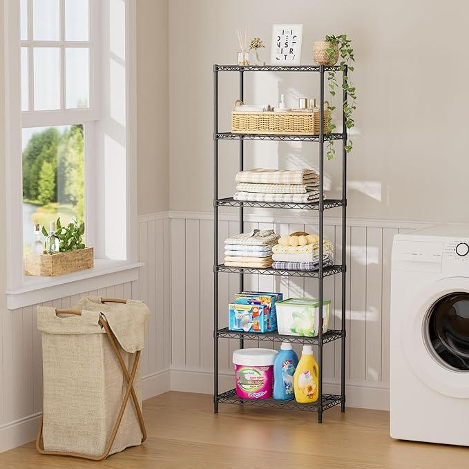 SINGAYE Shelf Closet Wire Shelving：Adjustable Metal Unit for Laundry Room Organization Bathroom Kitchen Home Storage Pantry Rack Shelves - ModernBath