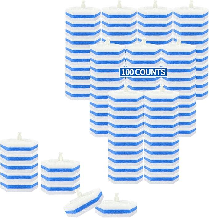 Aimery 100 Counts Blue Disposable Toilet Bowl Cleaning Wand Refills Compatible With Clorox(100,Blue) - ModernBath