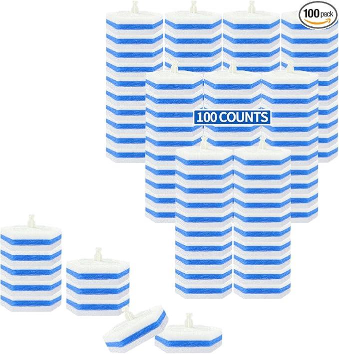 Aimery 100 Counts Blue Disposable Toilet Bowl Cleaning Wand Refills Compatible With Clorox(100,Blue) - ModernBath