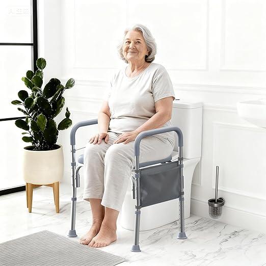 Protraverse Raised Toilet Seat with Handles,Adjustable Height & Width 400lb Capacity Toilet Seat Risers,Secure Support for Seniors, Bariatric & Disabled,Fit Any Toilet for Easy & Independent Use - ModernBath