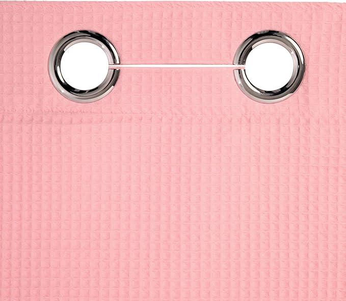 River Dream Hotel Grade No Hooks Needed Shower Curtain with Snap in Liner,Water Repellent, Machine Washable (Pink, 71"x74"(W/Liner)) - ModernBath