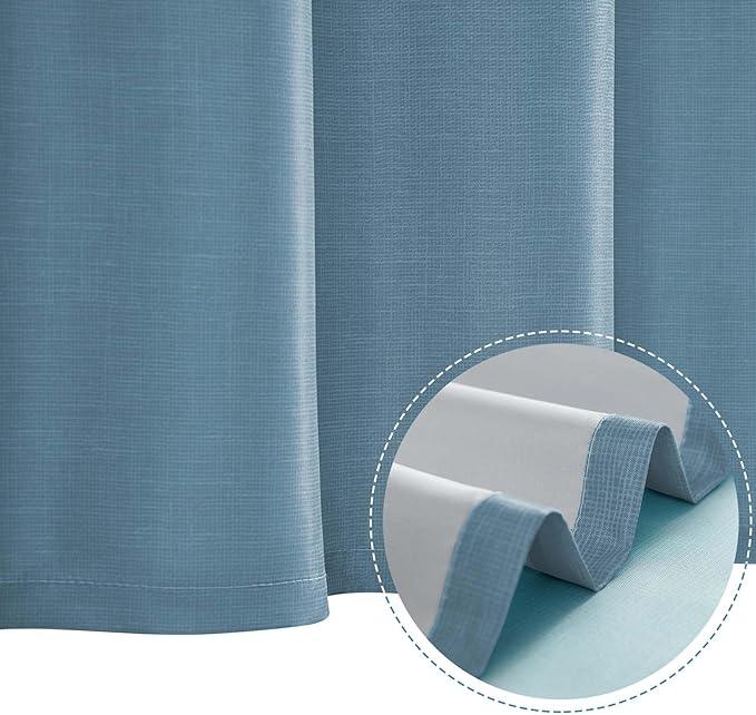 jinchan Ombre Ocean Blue Striped Shower Curtain Waterproof Fabric Shower Curtains for Bathroom Gradual Color Minimalist Design Modern Neutral with 12 Hooks 70x72 Inches - ModernBath