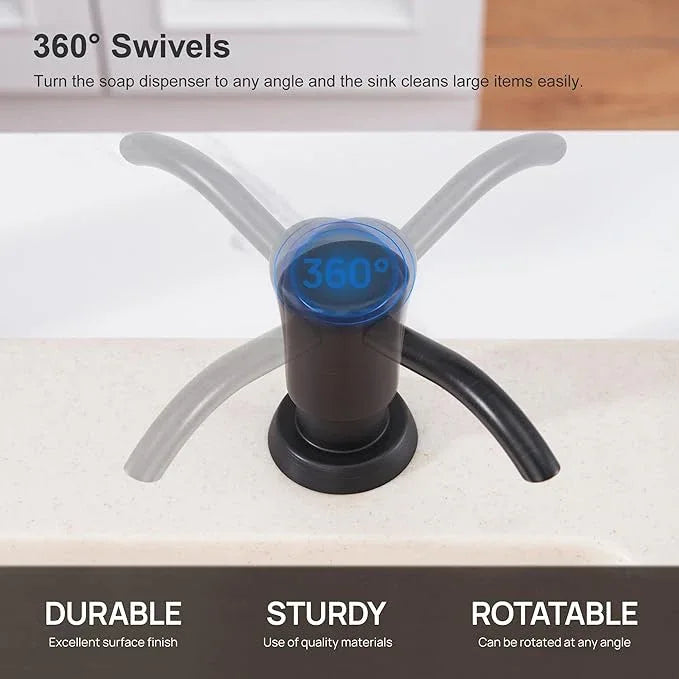 GAGALIFE Built in Counter Soap Dispenser for Kitchen Sink and Extension Tube Kit, Anti-Leakage Upgrade with 40" Tube No More Top Refill, Oil-Rubbed Bronze - ModernBath