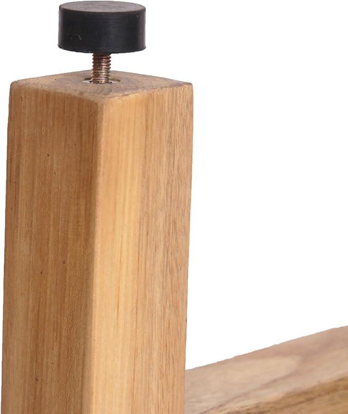 EcoDecors Symmetry 30 Inch Natural Color Waterproof Teak Wood Shower Bench Stool Seat Chair for Inside Shower Provides Safety, Storage, and Organization for Bathroom Accessories - ModernBath