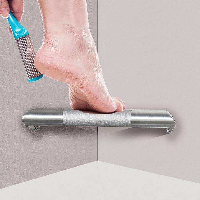 LUOGULIANG Shower Foot Rest for Shaving Legs, Wall Mounted Shower Foot Ledge, Antislip Stainless Steel Bar Foot Ledge for Bathroom, Brushed Nickel - ModernBath