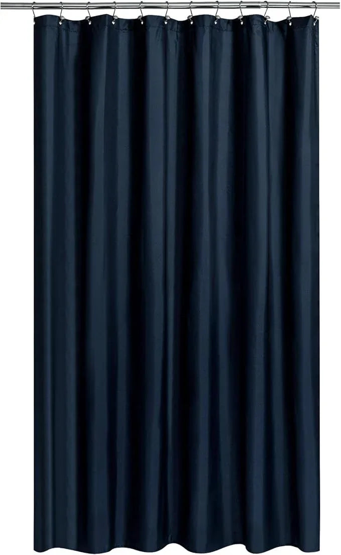 N&Y HOME Fabric Shower Curtain or Liner Extra Long 72 x 84 Inches - Hotel Quality, Machine Washable, Water Repellent - Navy Blue, 72x84 - ModernBath