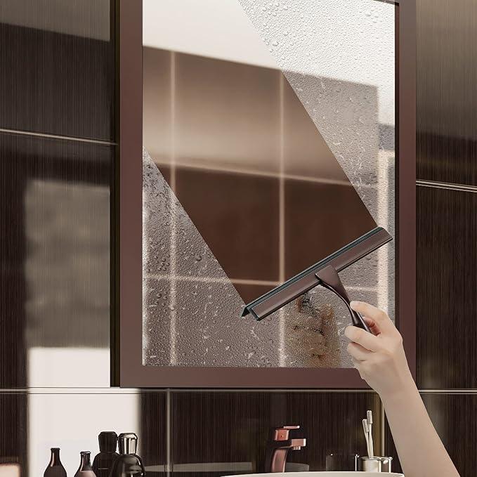 Hiware All-Purpose Shower Squeegee for Shower Doors, Bathroom, Window and Car Glass - Bronze, Stainless Steel, 14 Inches - ModernBath