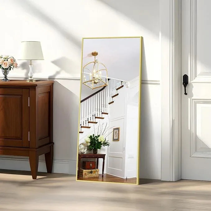 KOCUUY Gold Bathroom Mirror, 20"x48" Rectangle Bathroom Mirror for Wall, HD Tempered Glass, Anti-Rust Frame, Modern Design for Bathroom, Bedroom, Living Room, Entryway - ModernBath